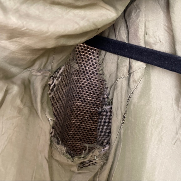 Vintage Green Wool Coat with Leather Details - Picture 6 of 7